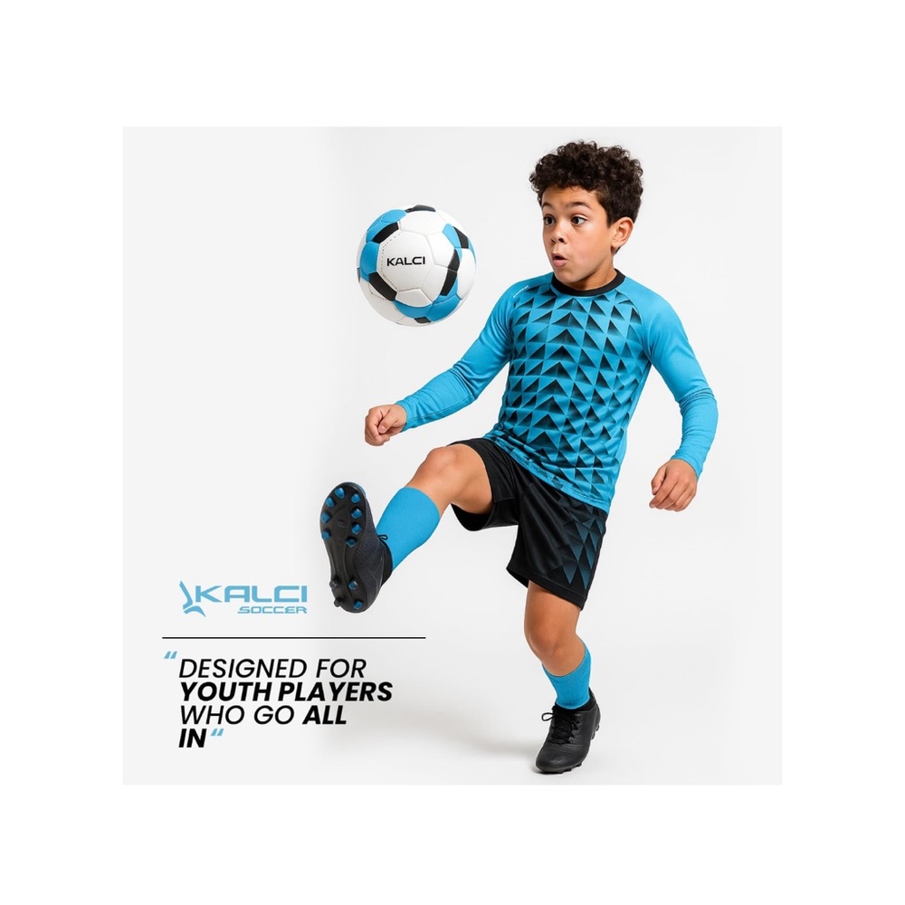 Blue Geometric goal keeper long sleeve jersey - Picture 2 of 16